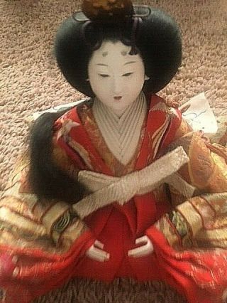 Antique Japanese Ceremonial Doll W/auction House Tag