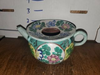 Yixing Teapot Enameled And Signed Chinese Early 19th Century Antique Pottery