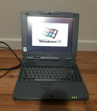 Vintage Windows 98 Laptop,  Toshiba Satellite 2100cds,  Amd K6 - 2,  160mb,  4gb,