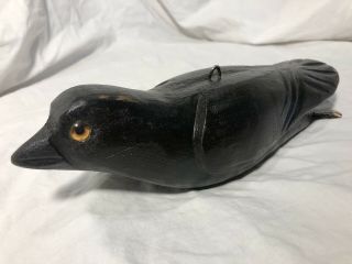 Duluth Fish Decoys,  Dfd Perkins 9” Crow Spearing Decoy,  Very Scarce Species