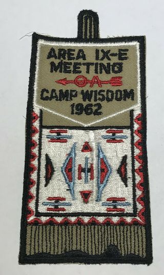 1962 Region 9 E Oa Conclave Patch Texas Camp Wisdom Mc8