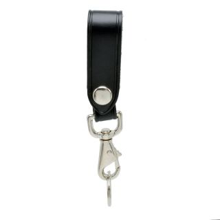 Leather Key Strap Police Belt Keeper Swivel Key Ring Chrome Corrections Security
