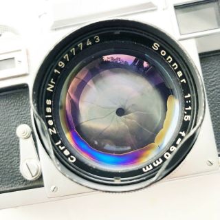 Vintage Carl Zeiss Ikon Contaflex 35mm Camera Body 50mm Sonnar Lens 2