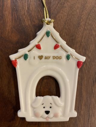 Christmas Ornament Lenox I Love My Dog 2