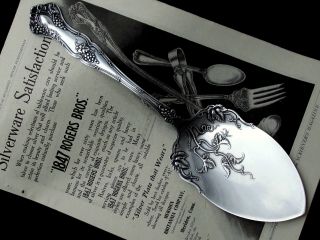 Vintage Grape 1847 Rogers Bros Art Nouveau C.  1904 Solid Pie Knife 9 ½” Scarce ❤️
