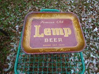 Vtg Famous Old Lemp Beer Advertising Tray Wm.  J.  Lemp Post - Pro