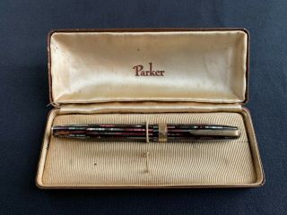 Vintage Parker Duofold Red Striped Fountain Pen