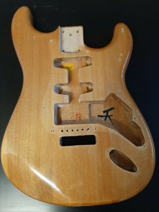 Vintage Stratocaster Hss Body Made In Japan Natural Clear Finish