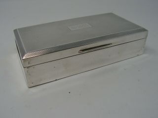 Large Vintage Solid Silver Cigarette Box 1955 Initials " G.  E.  K " English Hallmarks