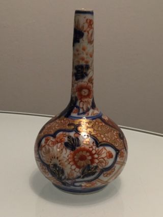 Stunning Antique Japanese Imari Porcelain Bottle Vase
