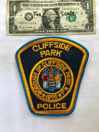 Cliffside Park Jersey Police Patch Un - Sewn In Great Shape