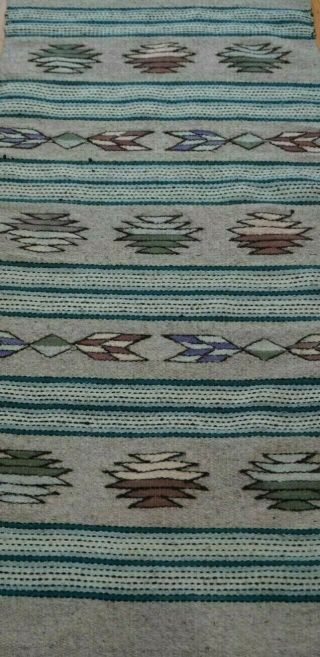 Hand Woven Southwest Navajo Style Wool Vintage Mexican Rug 2 ' 2 