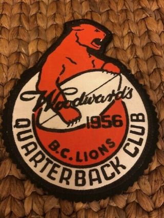 Vintage Cfl Bc Lions 1956 Woodward 