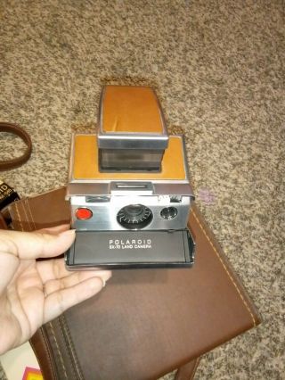 Vintage Polaroid Sx - 70 Land Camera With Accessories And Leather Case