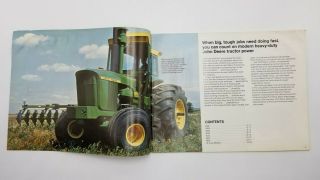 Vintage 1972 JOHN DEERE TRACTORS 2520 3020 4000 60 TO 150 H.  P.  Sales Brochure 3
