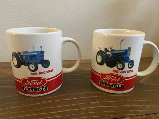 Set of 4 Ford Tractors Coffee Mugs: 5000 & 7000 Series,  9600 & 8730 3