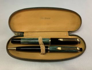 Vintage Pelikan Set,  400 Fountain Pen,  14k Nib - M,  Pelikan 450 Pencil,  Made 1953
