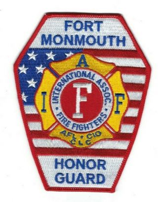 Closed 2011 Us Army Fort Monmouth Nj Jersey Fire Dept Iaff Honor Guard Patch