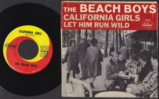 Beach Boys 45 Rpm & Picture Sleeve - California Girls / Let Him Run Wild