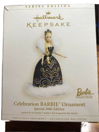 Hallmark Keepsake Ornament 2006 Celebration Barbie Seventh In Series