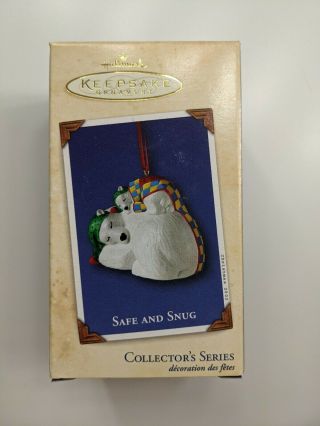 Hallmark Keepsake Ornament " Safe And Snug " 2002 2nd In Series W/box