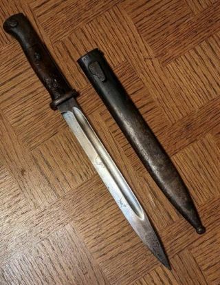 Vintage Wwii German K98 Combat Bayonet Dagger Knife