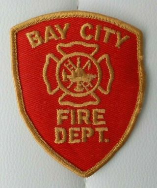 Old Michigan Bay City Fire Dept Patch