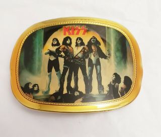 Vintage Kiss Love Gun Belt Buckle 1977 Pacifica Rare Pegasus Stamp On Back