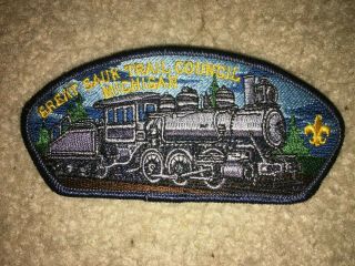 Boy Scout Bsa Great Sauk Trail Sa88 Train Blu Michigan Council Strip Csp Patch