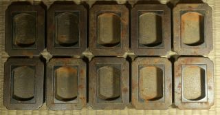 Brass & Tin Hikite / Sliding Door Handle / Set Of 10 / Japanese / Vintage