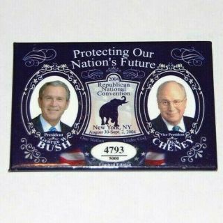 2004 Rnc Republican Convention George W.  Bush Cheney Campaign Pin Pinback Button