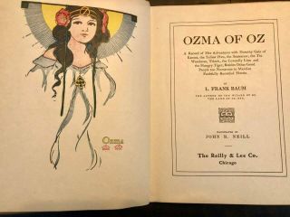 Ozma of Oz Frank Baum JNO Neill Vintage HC Book 1907 Scarce Early Edition 2