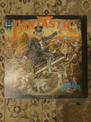 Elton John Captain Fantastic Lp Poster Comic Vinyl Lp Record