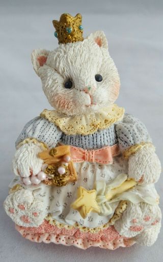 Princess Kitty Kitten Figurine 1996 Figi Snuggle Buddies “sitting Pretty”