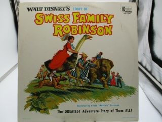 Walt Disney Story Of Swiss Family Robinson Lp Disneyland ‎1280 Vg,  C Vg/vg,