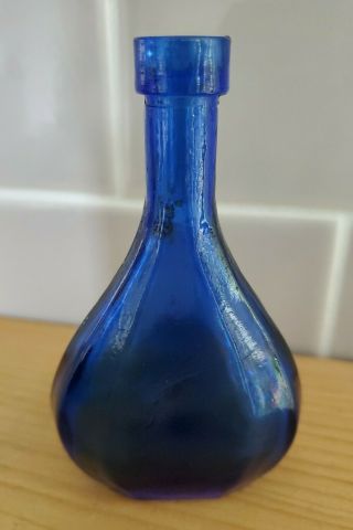 Vintage Cobalt Blue Glass Vase Bottle