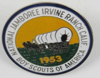 1953 National Jamboree Irvine Ranch Calif.  Metal Neckerchief Slide Boy Scout Of