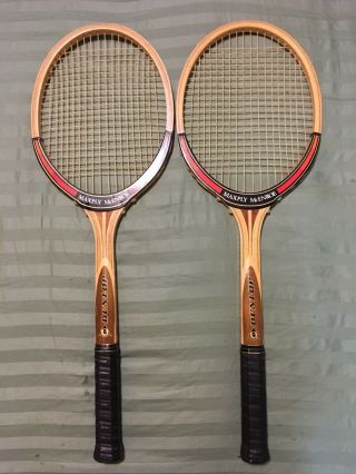 2 Vintage Dunlop Maxply Mcenroe Tennis Rackets Made In England