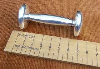 Vintage Tiffany & Co Sterling Silver Babies Barbell Rattle 1950 