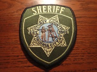 Storey County Nevada Sheriff Department Patch Virginia City Comstock Mining