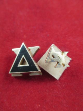 Vintage Delta Chi Fraternity 10k Gold Member Pin / Badge,  D Chi - Old