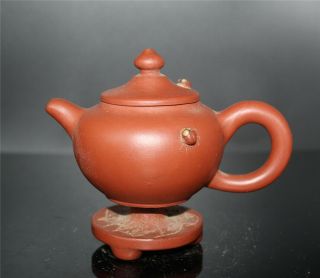 Chinese Old Yixing Zisha Clay Teapot Handmade Purple Sand Teapot 90cc