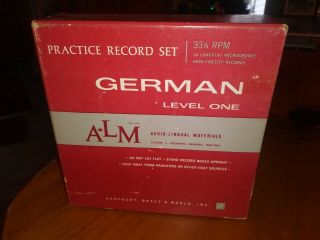 Vintage German Level One 14 Practice Record Set Alm Harcourt Brace & World 1961