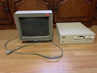 Ibm Ps/2 Model 56 Vintage Computer With Crt Ibm Monitor Personal System/2 8215