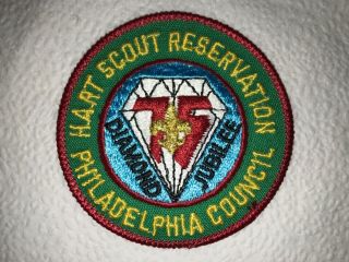 Bsa Hart Scout Reservation 1985 Diamond Jubilee Patch,  Philadelphia Council,