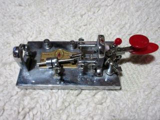 Vintage Vibroplex Deluxe Telegraph Key Morse Code Machine No.  167335 - Boxed
