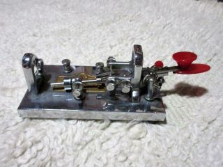 Vintage VIBROPLEX DELUXE Telegraph Key MORSE CODE MACHINE no.  167335 - BOXED 2