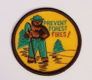 Vintage Us Forest Service Smokey Bear Prevent Forest Fires 2.  75 " Patch