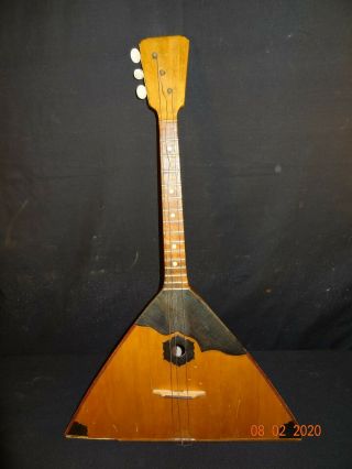 Vintage 3 String Balalaika Russian Instrument