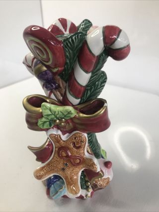 Vintage Fritzs And Floyd Christmas Candle Stick Holder